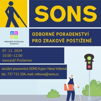 Odborné poradenství poskytne sociální pracovnice SONSu Kyjov Hana Vrtková.